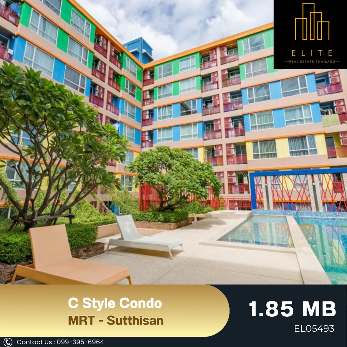 For SaleCondoRatchadapisek, Huaikwang, Suttisan : ✨ C Style Condo complete with superior facilities At an exciting price 💯