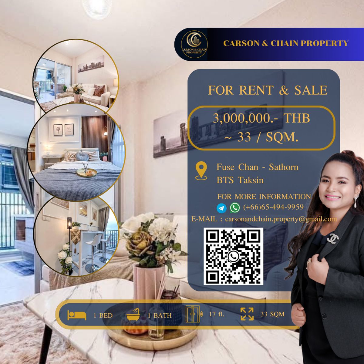 ขายคอนโดสาทร นราธิวาส : Fuse Chan - Sathorn