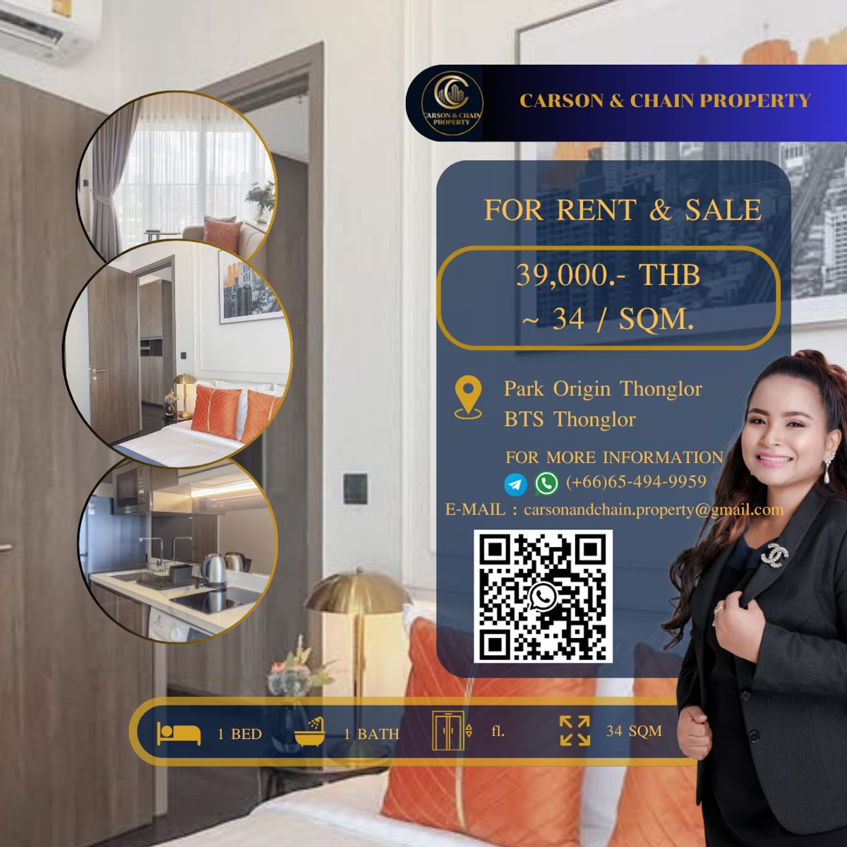 For RentCondoSukhumvit, Asoke, Thonglor : Park Origin Thonglor