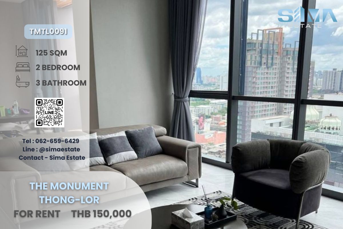 For RentCondoSukhumvit, Asoke, Thonglor : For rent ☁️The Monument Thonglor☁️Beautiful room with private elevator, very private☀️