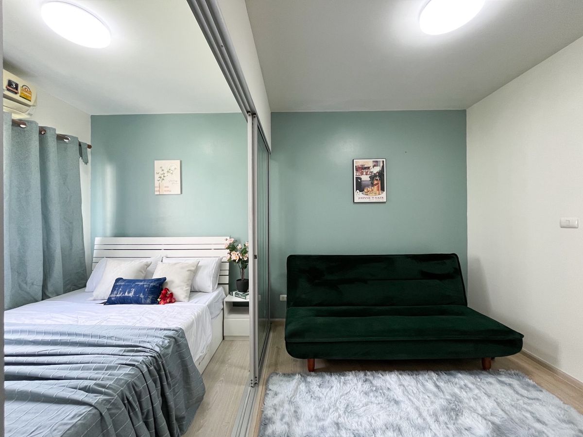 ให้เช่าคอนโดปทุมธานี รังสิต ธรรมศาสตร์ : คอนโดให้เช่า พลัม คอนโด พาร์ค รังสิต วิวสระ โล่ง  น่ารัก เฟส 2 ชั้น4