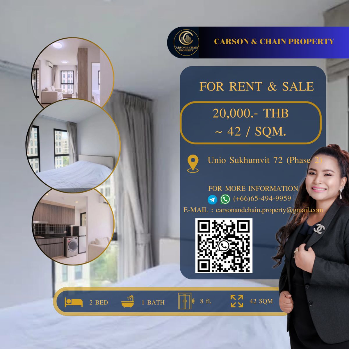 For RentCondoBangna, Bearing, Lasalle : Unio Sukhumvit 72 (Phase 2)