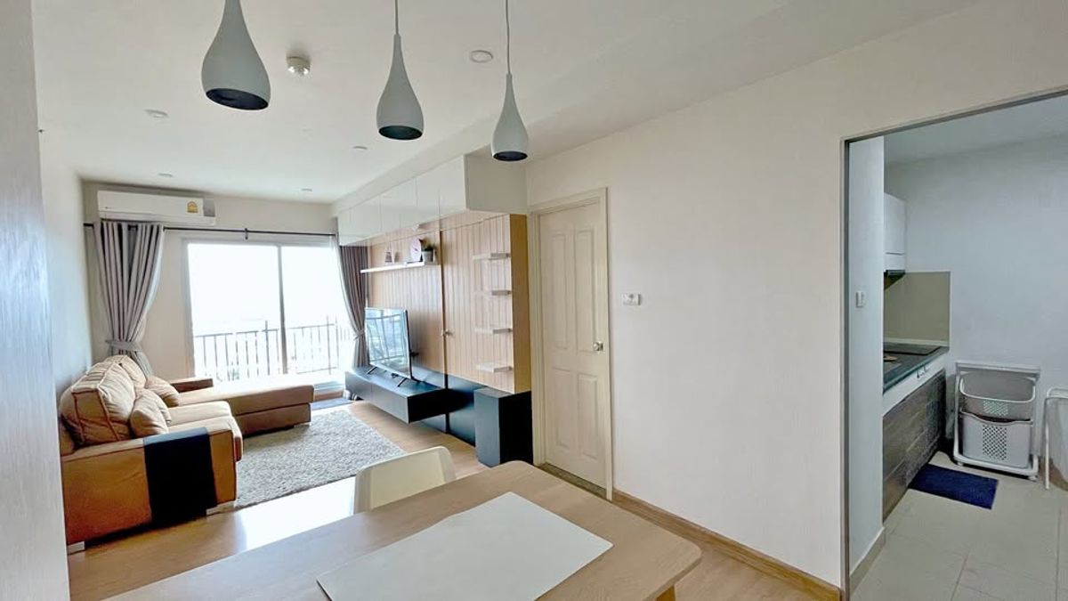 For RentCondoBang Sue, Wong Sawang, Tao Pun : 2-bedroom, 2-bathroom condo, Supalai Veranda Prachachuen Soi 18, earthquake-proof