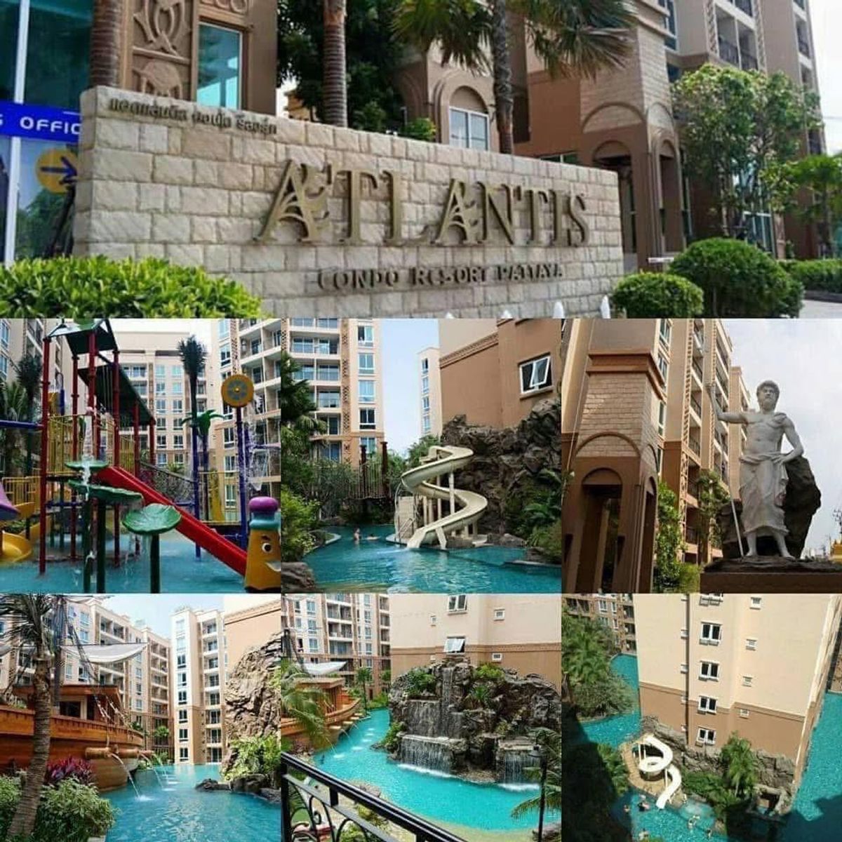 ให้เช่าคอนโดพัทยา บางแสน ชลบุรี สัตหีบ : ปล่อยเช่า 1 bed ใกล้หาดจอมเทียน ที่ Atlantis Condo Resort Pattaya