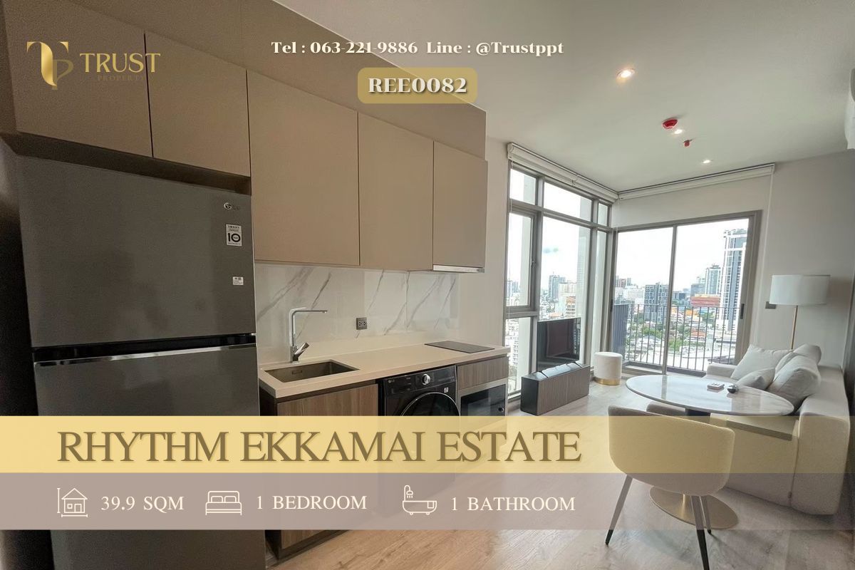 For RentCondoSukhumvit, Asoke, Thonglor : For rent 🍀Rhythm Ekkamai Estate🍀Beautiful room, well decorated, vacant, ready to move in✨