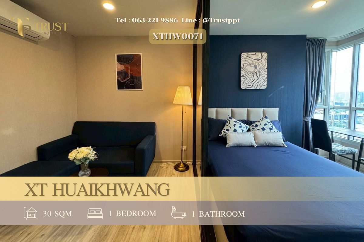 For RentCondoRatchadapisek, Huaikwang, Suttisan : For rent 🍀XT Huaikhwang🍀Hottest condo in Huai Khwang area, ready to move in✨