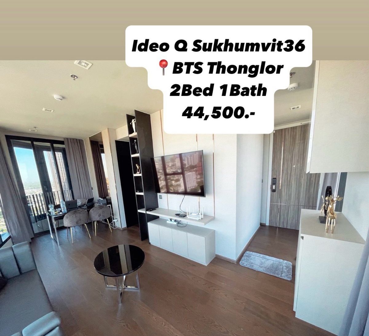 For RentCondoSukhumvit, Asoke, Thonglor : Ideo Q Sukhumvit 36 ​​🔥* 2BED* 44,500/Month🔥 ☎️Tel/Line: 094-162-4424