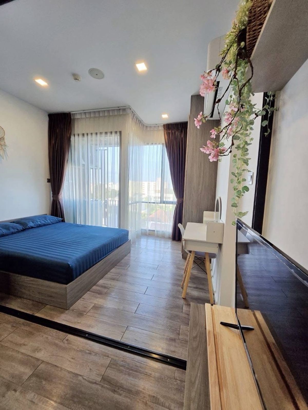 For RentCondoRatchadapisek, Huaikwang, Suttisan : 🚩Brown Condo Ratchada 32 🚩 Available for rent