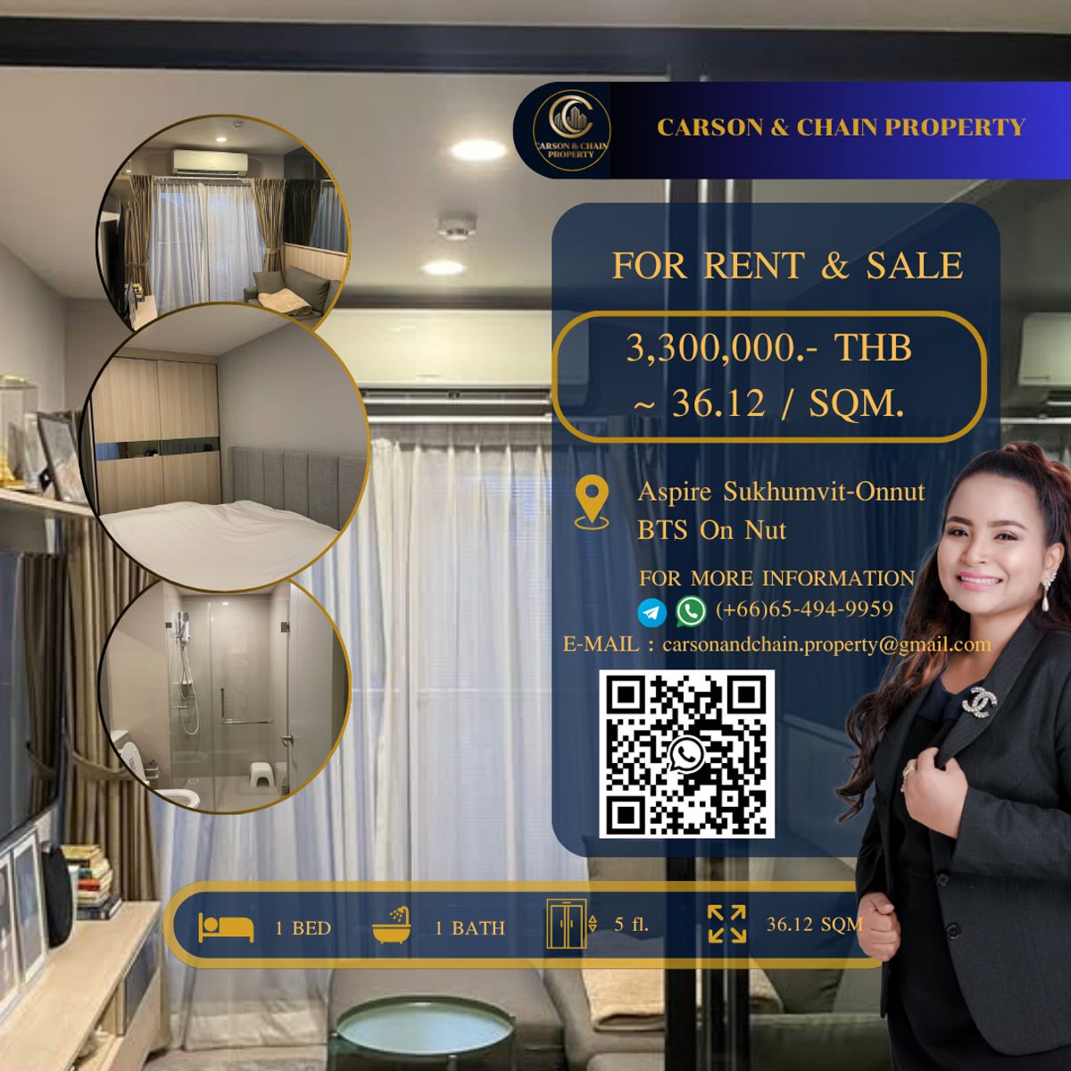 For SaleCondoOnnut, Udomsuk : Aspire Sukhumvit-onnut