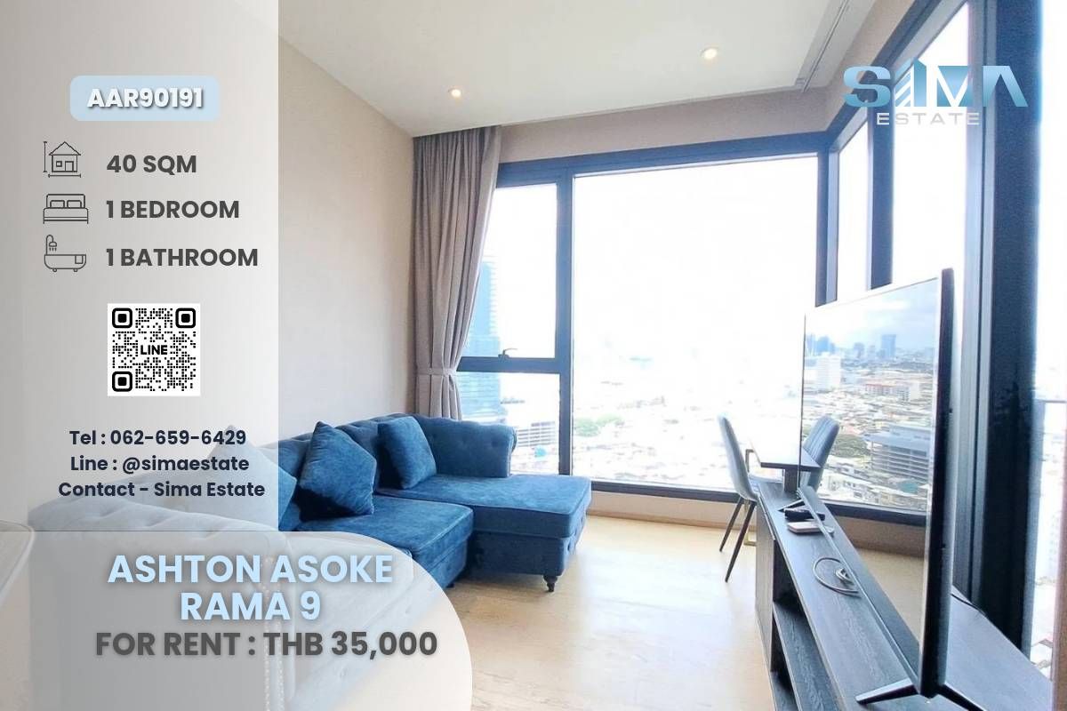 For RentCondoRama9, Petchburi, RCA : Rent ☁️ASHTON Asoke Rama 9☁️ Luxury condo is well decorated. Ready to move in ☀️