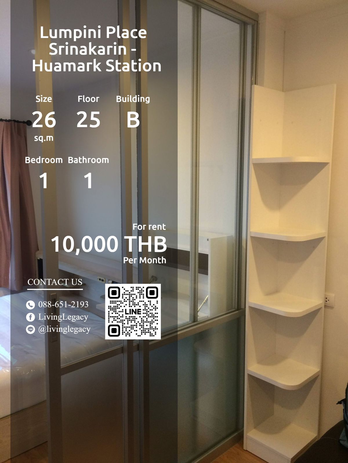 For RentCondoPattanakan, Srinakarin : SXTN1F Condo for rent ICONDO Active Phatthanakan 24 sq.m., 3rd Floor B LINE ID: @livingLegacy