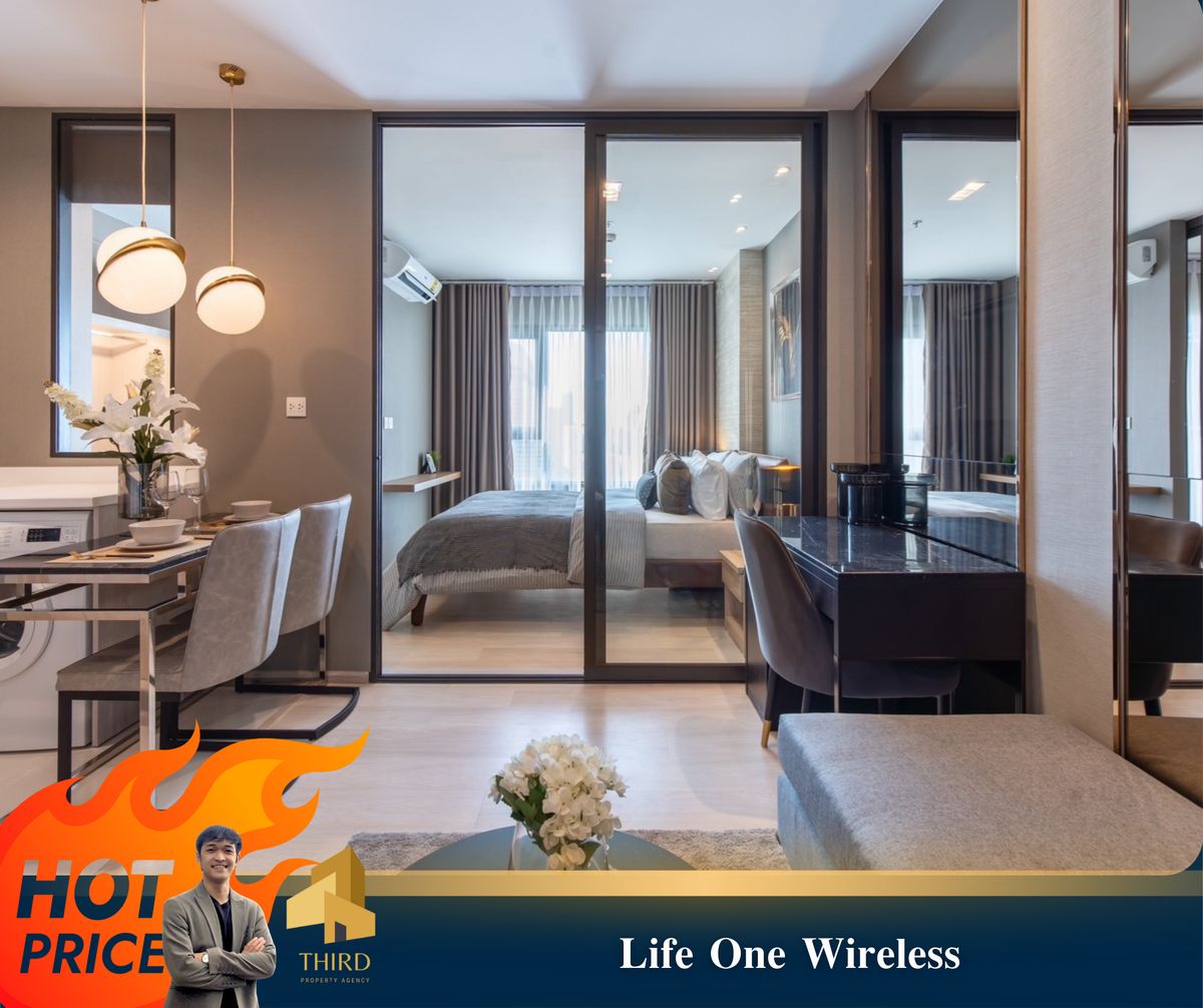 For RentCondoWitthayu, Chidlom, Langsuan, Ploenchit : 🔥Life One Wireless🔥 Beautiful room, complete furniture  Ready // Ask more at Lineid: @thirdproperty