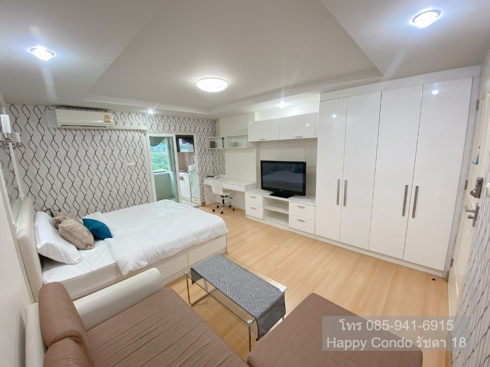 For SaleCondoRatchadapisek, Huaikwang, Suttisan : Room for sale with tenant, Happy Condo Ratchada 18, fully furnished, 1.45 million, MRT Sutthisan Station.