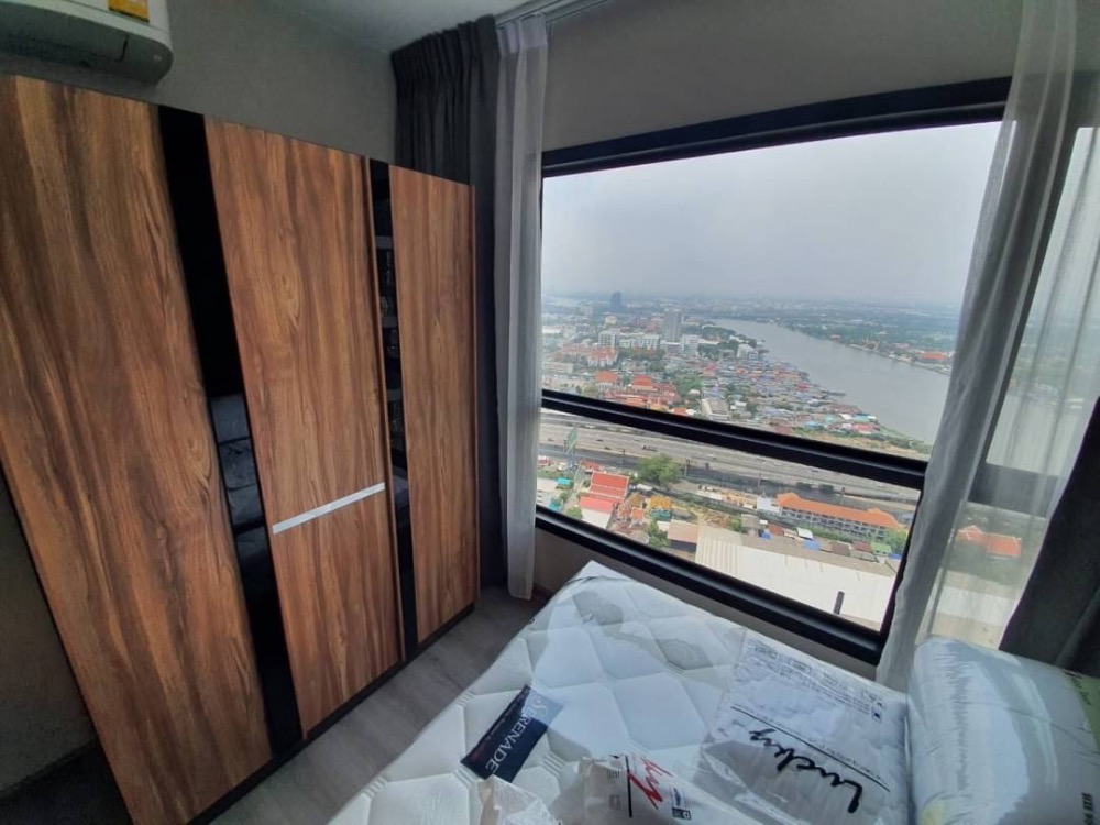 For RentCondoRattanathibet, Sanambinna : Politan rive condo for rent, 43th floor, 25 sqm, river view, fully furnished