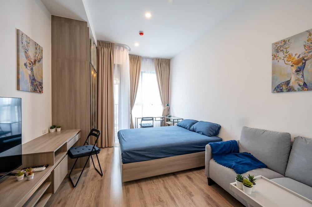 For RentCondoOnnut, Udomsuk : Condo for rent, Knightsbridge Prime On Nut, beautiful room, high floor, city view, fully furnished, ready to move in