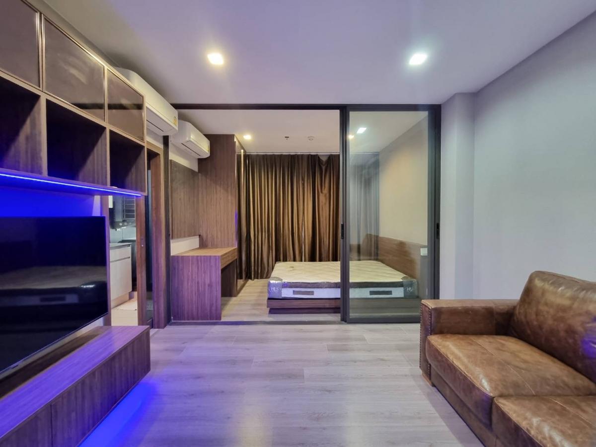 For RentCondoRattanathibet, Sanambinna : Condo for rent politan aqua, 18th floor, size 31 sq.m., beautiful decoration, fully furnished, located near the river