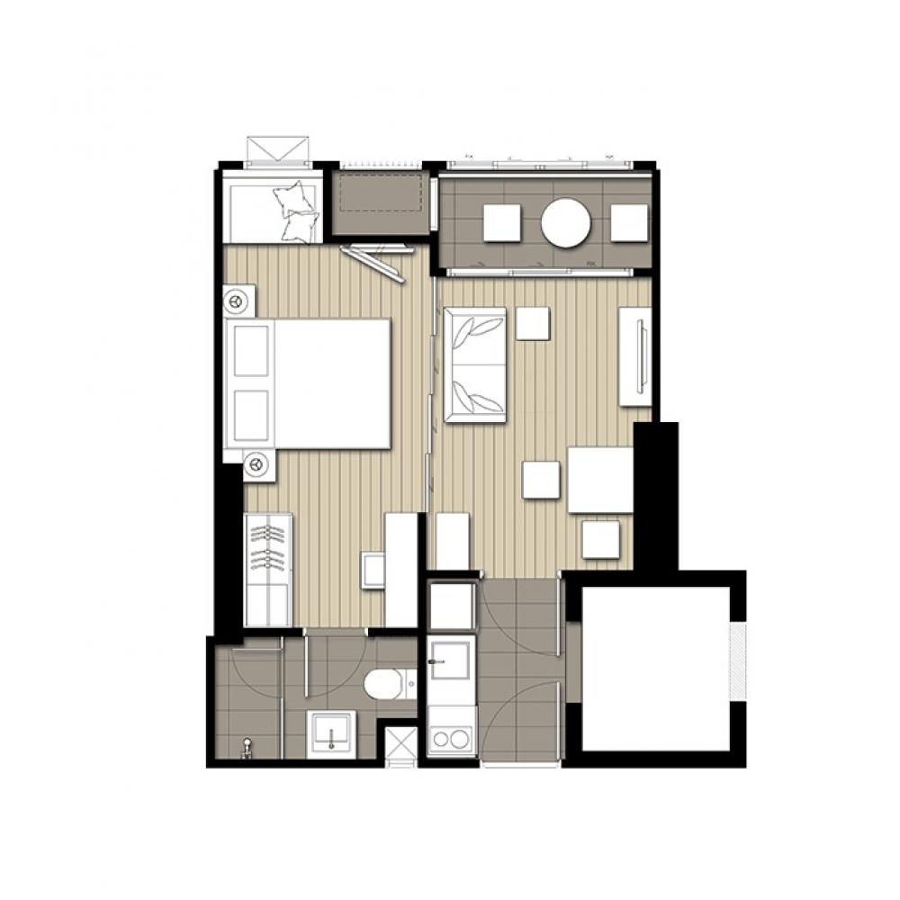 ขายคอนโดราชเทวี พญาไท : ด่วน!!! ขาดทุน 1MB 1BR 34.5sq Fully Furnished Ready to move in 065-053-9935 Gunn