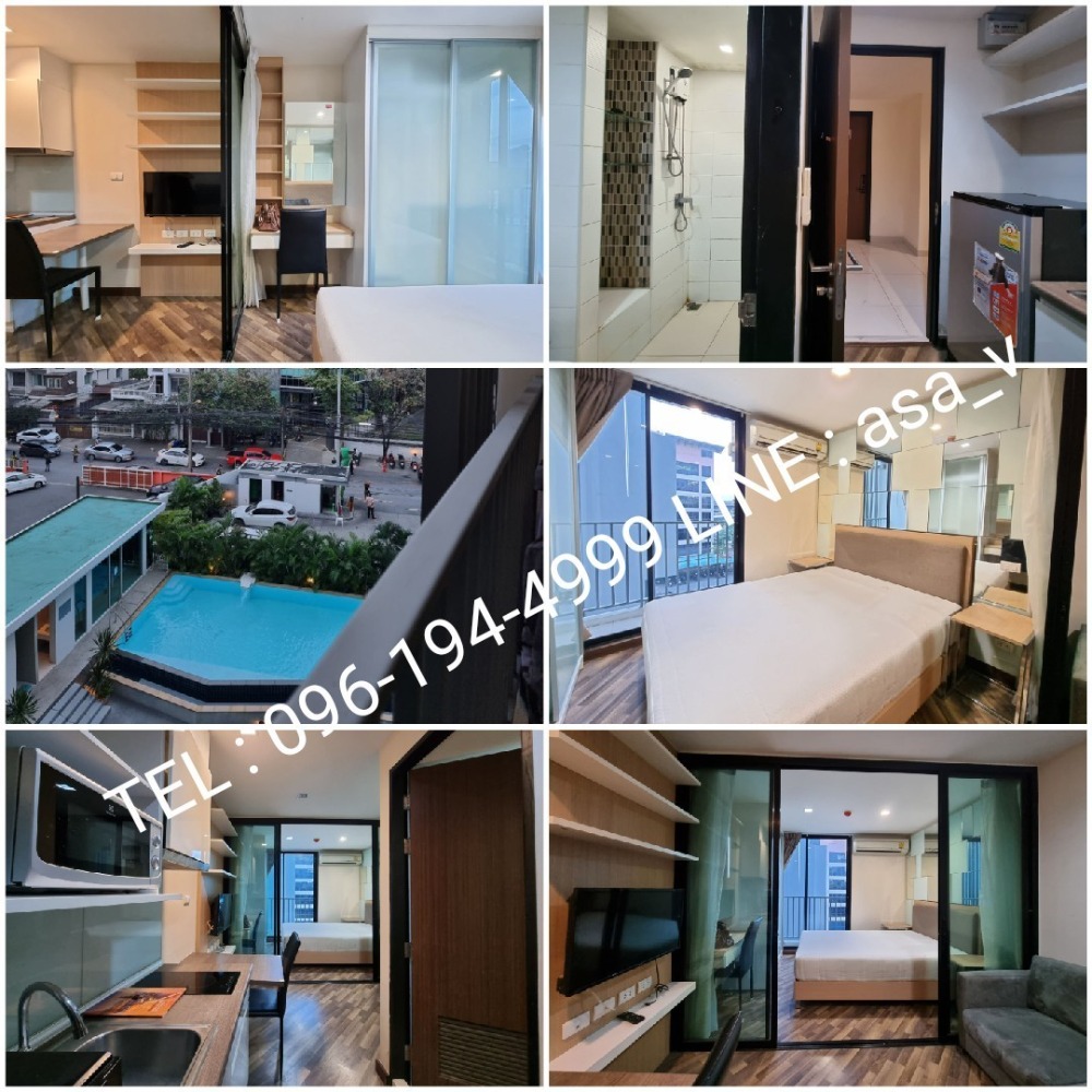 For RentCondoBangna, Bearing, Lasalle : Condo for rent, Beyond Sukhumvit, next to Bang Na Expressway, near Bangna Intersection, BITEC Bangna, Meteorological Department, size 23 sq m., 5th floor, inquire 0961944999 LINE : asa_v